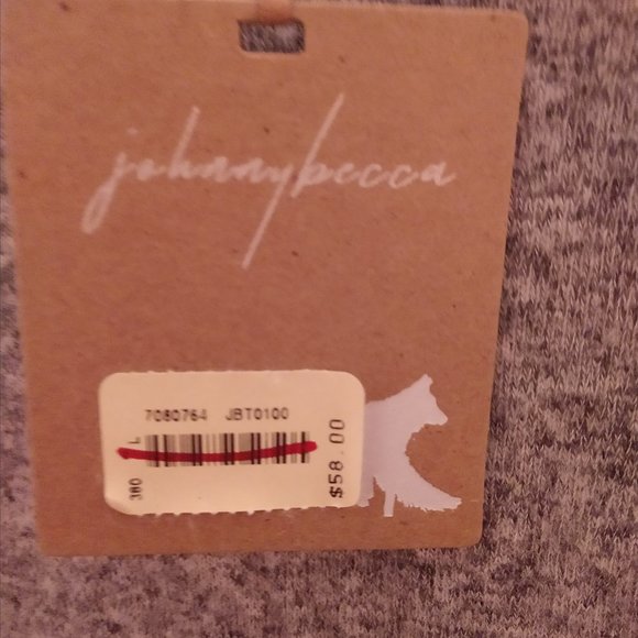 Johnny Becca soft gray cut out mock turtle neck-Lg - Picture 3 of 3